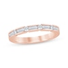 Thumbnail Image 1 of Now + Forever Baguette & Round-Cut Diamond Anniversary Ring 1/2 ct tw 14K Rose Gold