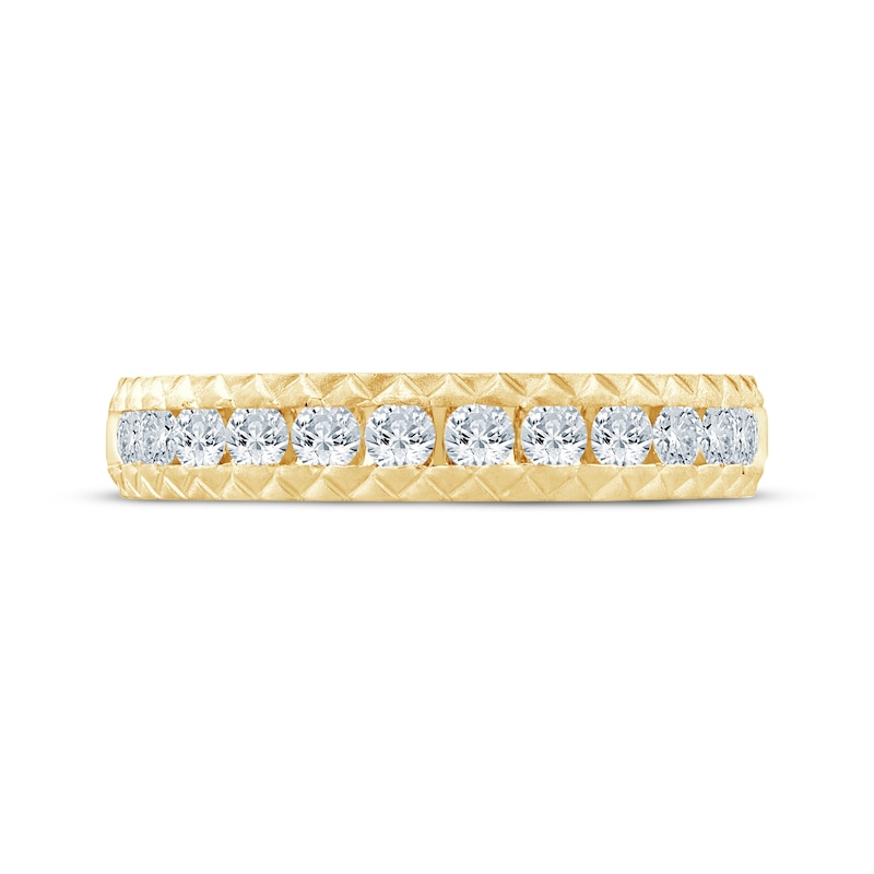 Main Image 3 of Now + Forever Diamond Pyramid Edge Anniversary Ring 1/2 ct tw 10K Yellow Gold