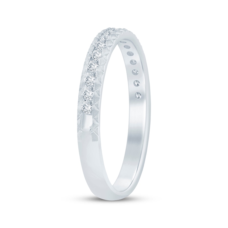 Main Image 2 of Now + Forever Diamond Pyramid Edge Anniversary Ring 1/4 ct tw 10K White Gold