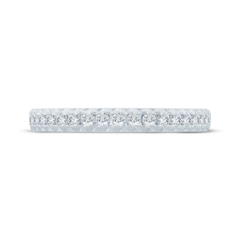 Main Image 3 of Now + Forever Diamond Pyramid Edge Anniversary Ring 1/4 ct tw 10K White Gold