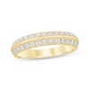 Thumbnail Image 1 of Now + Forever Diamond Two-Row Beveled Anniversary Ring 1/2 ct tw 10K Yellow Gold