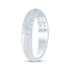 Thumbnail Image 2 of Now + Forever Diamond Two-Row Beveled Anniversary Ring 1/2 ct tw 10K White Gold