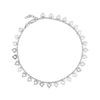 Thumbnail Image 1 of Diamond-Cut Heart Dangle Chain Anklet 92% Repurposed Solid Sterling Silver 10&quot;