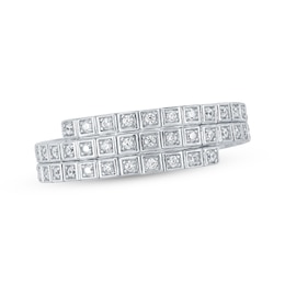 Diamond Flex Wrap Ring 1/5 ct tw Sterling Silver & Titanium