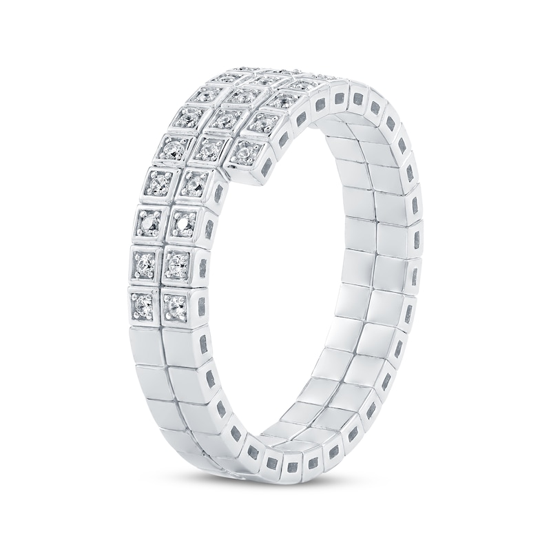 Main Image 2 of Diamond Flex Wrap Ring 1/5 ct tw Sterling Silver & Titanium