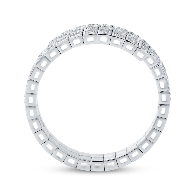 Main Image 4 of Diamond Flex Wrap Ring 1/5 ct tw Sterling Silver & Titanium