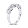 Thumbnail Image 1 of Lab-Created Diamonds by KAY Emerald & Oval-Cut Anniversary Ring 2 ct tw 14K White Gold