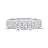 Thumbnail Image 3 of Now + Forever Lab-Grown Diamonds Emerald & Oval-Cut Anniversary Ring 2 ct tw 14K White Gold