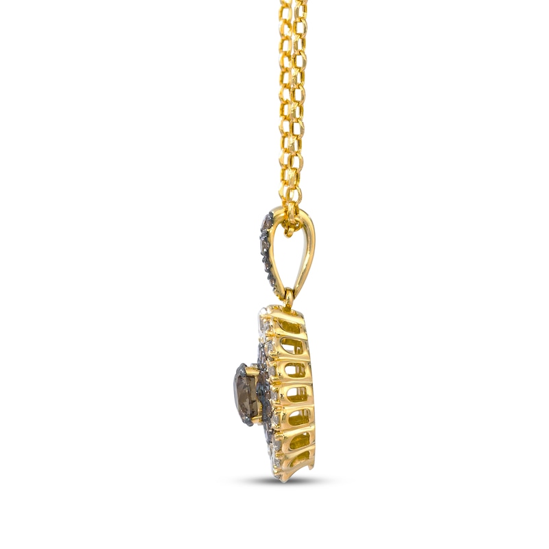Main Image 2 of Le Vian Sunflower Necklace 1 ct tw Diamonds 14K Honey Gold 19&quot;