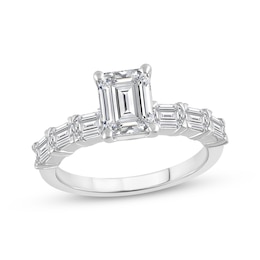 Now + Forever Lab-Grown Diamonds Emerald-Cut Engagement Ring 2-1/2 ct tw 14K White Gold
