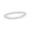 Thumbnail Image 1 of Now + Forever Baguette & Round-Cut Diamond Anniversary Ring 1/5 ct tw 10K White Gold