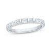 Thumbnail Image 1 of Now + Forever Baguette & Round-Cut Diamond Anniversary Ring 3/8 ct tw 14K White Gold