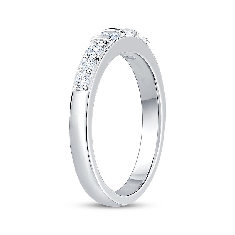 Main Image 2 of Now + Forever Baguette & Round-Cut Diamond Anniversary Ring 3/8 ct tw 14K White Gold
