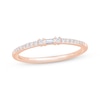 Thumbnail Image 1 of Now + Forever Baguette & Round-Cut Diamond Anniversary Ring 1/8 ct tw 10K Rose Gold
