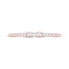 Thumbnail Image 3 of Now + Forever Baguette & Round-Cut Diamond Anniversary Ring 1/8 ct tw 10K Rose Gold