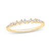 Thumbnail Image 1 of Now + Forever Baguette & Round-Cut Diamond Anniversary Ring 1/6 ct tw 10K Yellow Gold