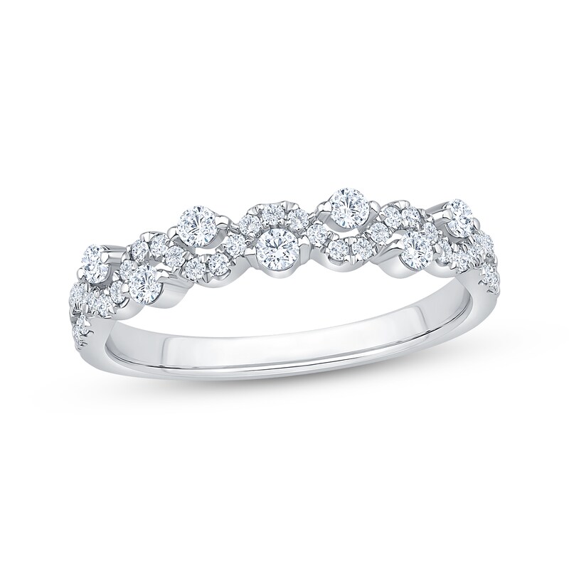 Main Image 1 of Now + Forever Diamond Twist Anniversary Ring 3/8 ct tw 14K White Gold