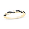 Thumbnail Image 1 of Now + Forever Black Diamond Twist Anniversary Ring 1/15 ct tw 10K Yellow Gold