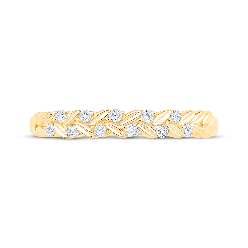Main Image 3 of Now + Forever Diamond Leaf Anniversary Ring 1/8 ct tw 10K Yellow Gold