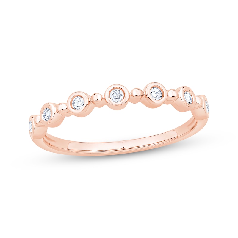 Main Image 1 of Now + Forever Diamond Anniversary Ring 1/10 ct tw 10K Rose Gold