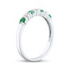 Thumbnail Image 2 of Now + Forever Natural Emerald & Diamond Anniversary Ring 1/5 ct tw 10K White Gold