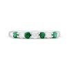 Thumbnail Image 3 of Now + Forever Natural Emerald & Diamond Anniversary Ring 1/5 ct tw 10K White Gold
