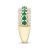 Thumbnail Image 2 of Now + Forever Natural Emerald & Diamond Anniversary Ring 1/2 ct tw 10K Yellow Gold