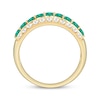 Thumbnail Image 3 of Now + Forever Natural Emerald & Diamond Anniversary Ring 1/2 ct tw 10K Yellow Gold
