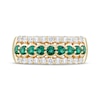 Thumbnail Image 4 of Now + Forever Natural Emerald & Diamond Anniversary Ring 1/2 ct tw 10K Yellow Gold