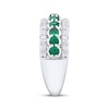 Thumbnail Image 2 of Now + Forever Natural Emerald & Diamond Anniversary Ring 1/2 ct tw 10K White Gold