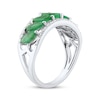 Thumbnail Image 2 of Now + Forever Marquise-Cut Natural Emerald & Diamond Anniversary Ring 1/4 ct tw 10K White Gold