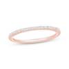 Thumbnail Image 1 of Now + Forever Baguette & Round-Cut Diamond Anniversary Ring 1/10 ct tw 10K Rose Gold