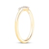 Thumbnail Image 2 of Now + Forever Baguette & Round-Cut Diamond Cluster Anniversary Ring 1/20 ct tw 10K Yellow Gold