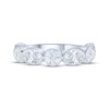 Thumbnail Image 3 of Now + Forever Lab-Grown Diamonds Oval & Round-Cut Anniversary Ring 1 ct tw 14K White Gold