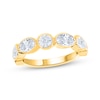 Thumbnail Image 0 of Lab-Created Diamonds by KAY Oval & Round-Cut Anniversary Ring 1 ct tw 14K Yellow Gold