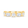 Thumbnail Image 2 of Lab-Created Diamonds by KAY Oval & Round-Cut Anniversary Ring 1 ct tw 14K Yellow Gold