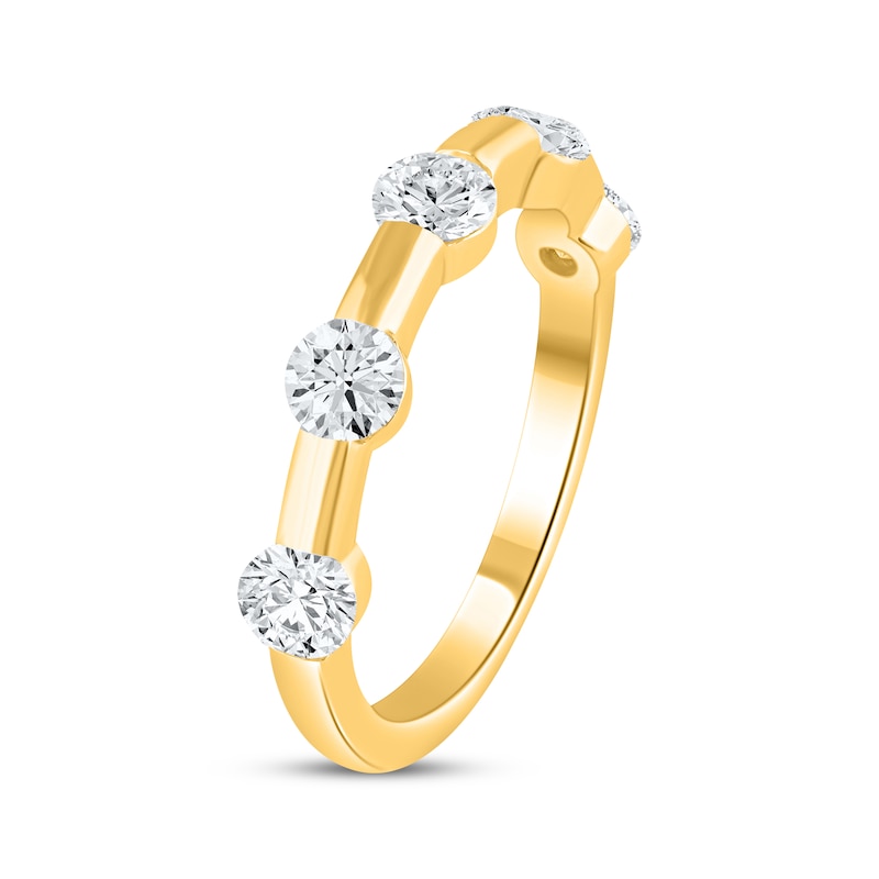 Main Image 2 of Now + Forever Lab-Grown Diamonds Anniversary Station Ring 1-1/4 ct tw 14K Yellow Gold