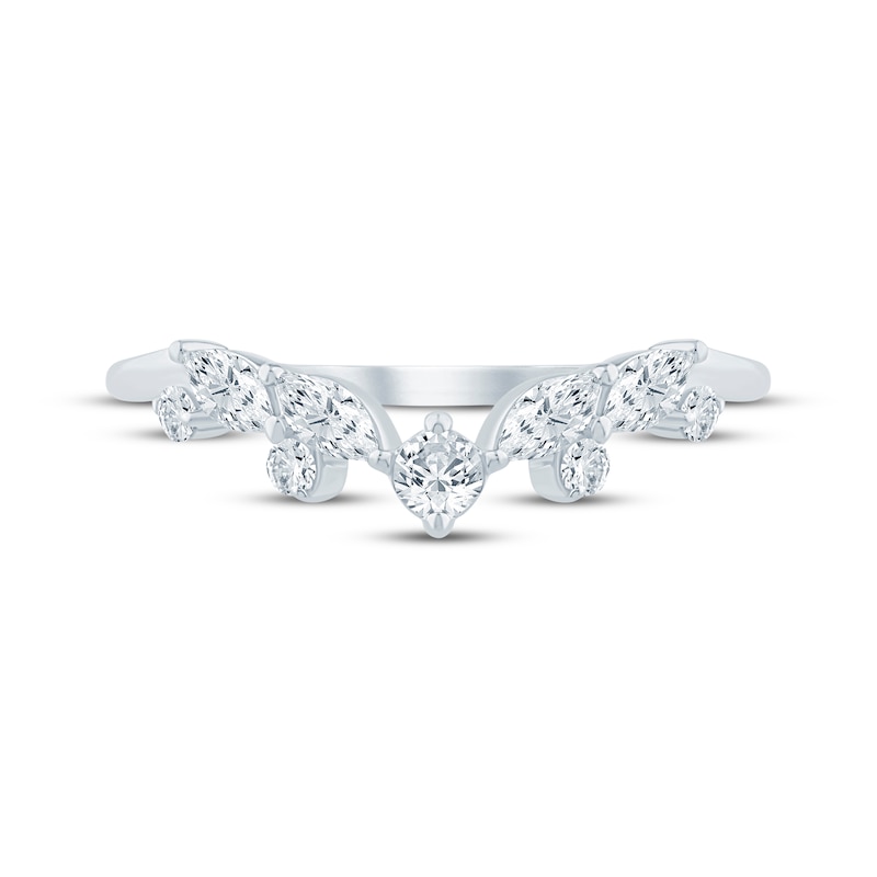 Main Image 3 of Now + Forever Marquise & Round-Cut Diamond Contour Ring 1/3 ct tw 14K White Gold