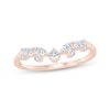 Thumbnail Image 1 of Now + Forever Marquise & Round-Cut Diamond Contour Ring 1/3 ct tw 14K Rose Gold