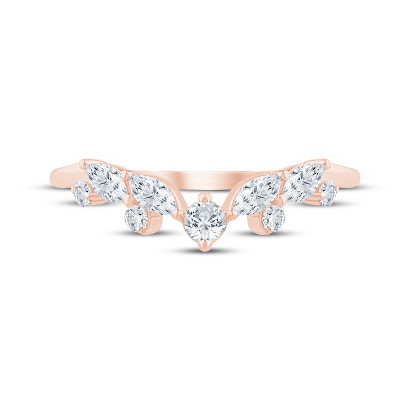 Main Image 3 of Now + Forever Marquise & Round-Cut Diamond Contour Ring 1/3 ct tw 14K Rose Gold
