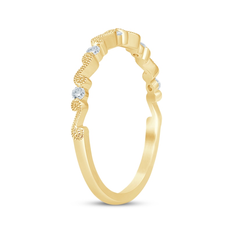 Main Image 2 of Now + Forever Diamond Scrollwork Anniversary Ring 1/10 ct tw 10K Yellow Gold