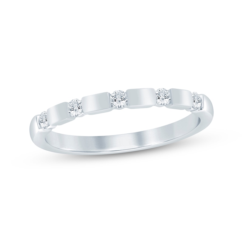 Main Image 1 of Now + Forever Diamond Five-Stone Anniversary Ring 1/6 ct tw 10K White Gold