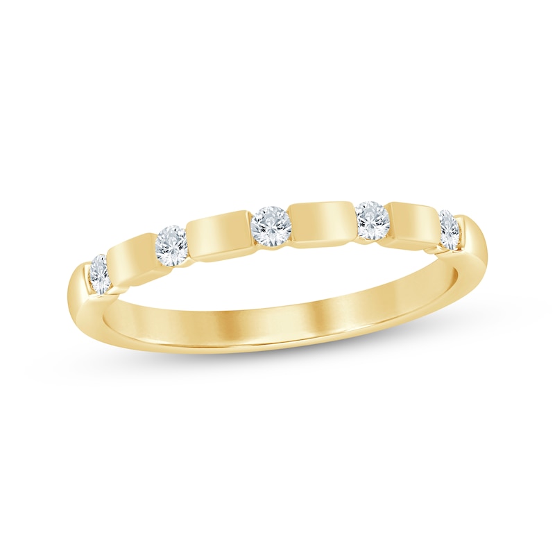 Main Image 1 of Now + Forever Diamond Five-Stone Anniversary Ring 1/6 ct tw 10K Yellow Gold