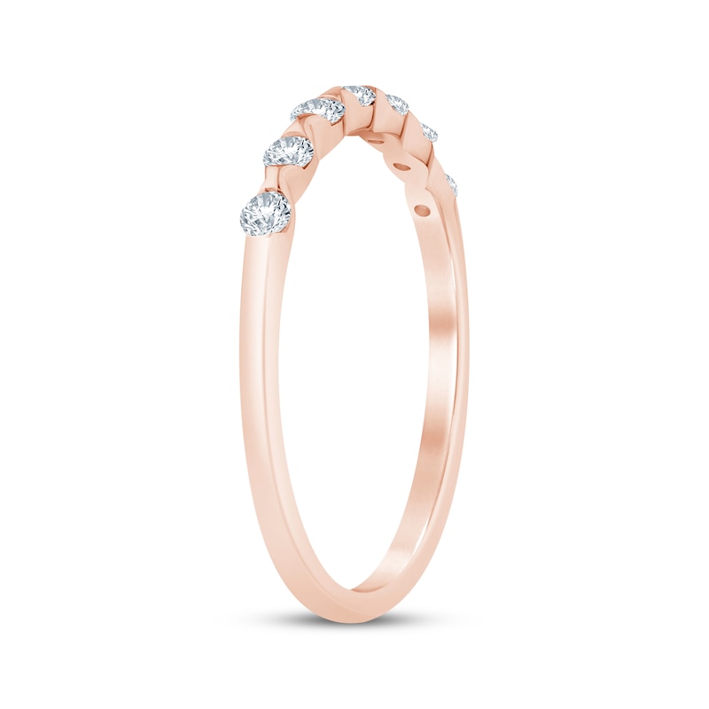 Main Image 2 of Now + Forever Diamond Sculpted Anniversary Ring 1/4 ct tw 10K Rose Gold