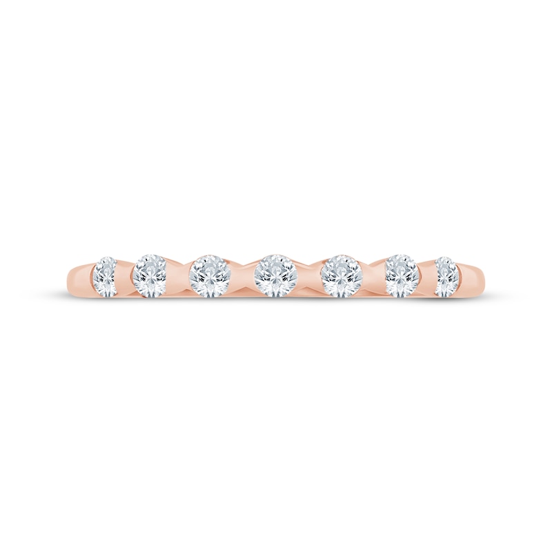 Main Image 3 of Now + Forever Diamond Sculpted Anniversary Ring 1/4 ct tw 10K Rose Gold