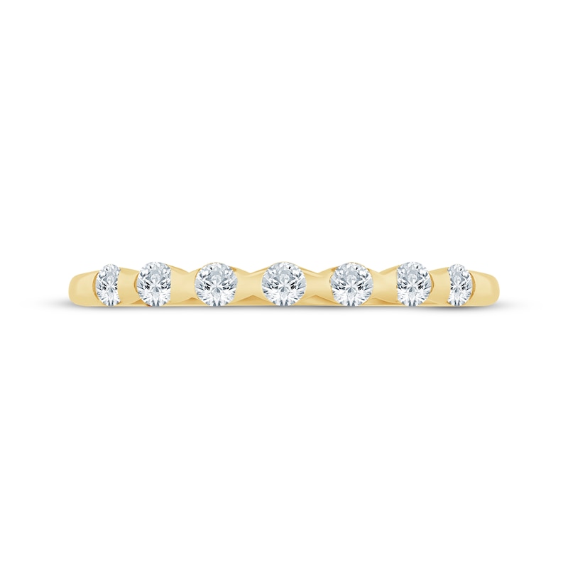 Main Image 3 of Now + Forever Diamond Sculpted Anniversary Ring 1/4 ct tw 10K Yellow Gold