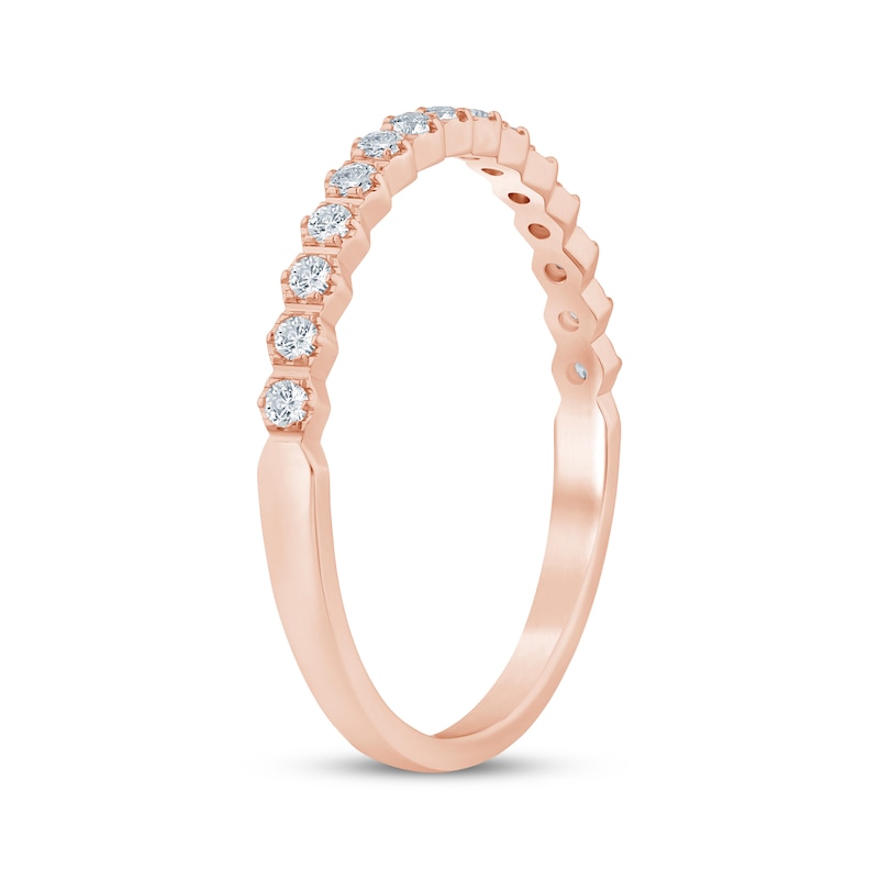 Main Image 2 of Now + Forever Diamond Hexagon Frames Anniversary Ring 1/6 ct tw 10K Rose Gold