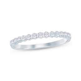 Now + Forever Diamond Hexagon Frames Anniversary Ring 1/6 ct tw 10K White Gold