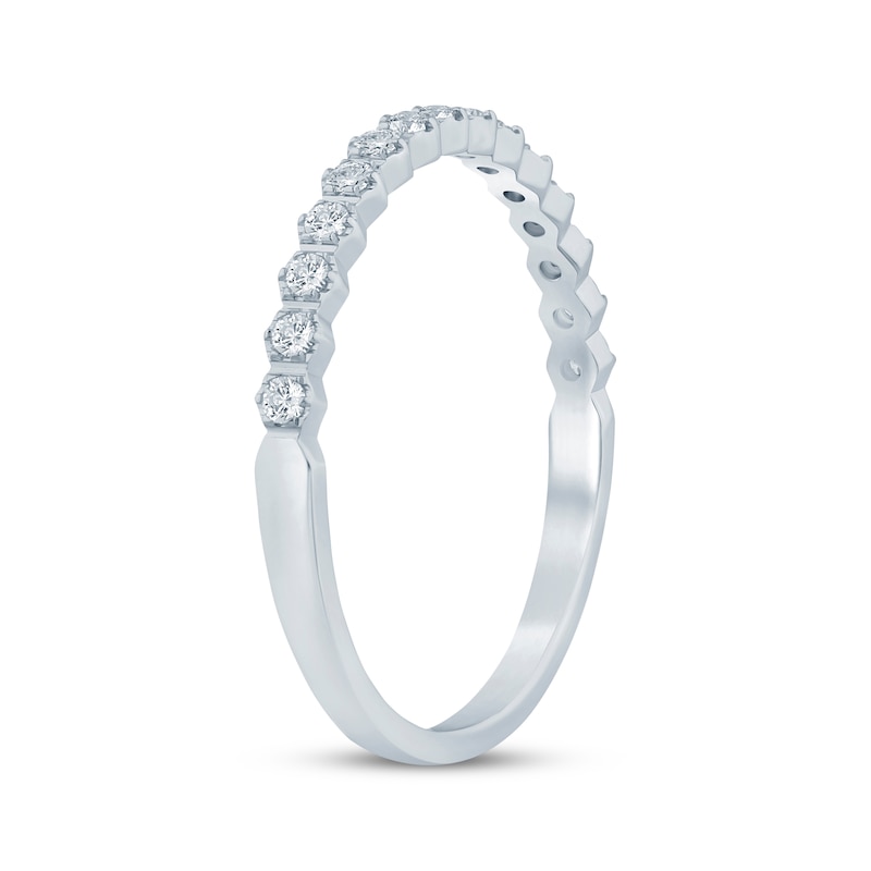 Main Image 2 of Now + Forever Diamond Hexagon Frames Anniversary Ring 1/6 ct tw 10K White Gold