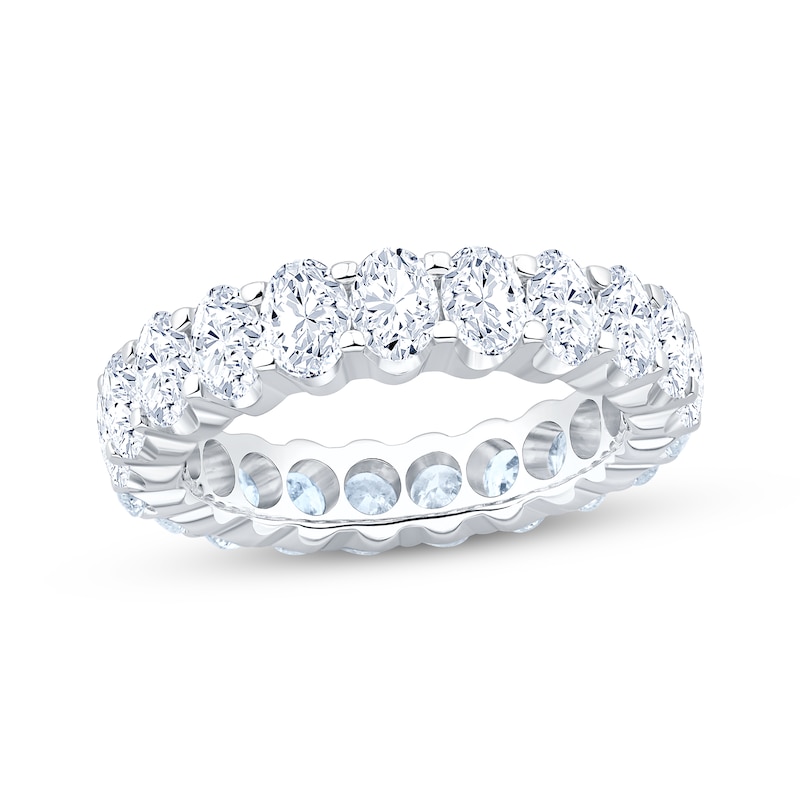 Main Image 1 of Now + Forever Oval-Cut Diamond Eternity Ring 4 ct tw 14K White Gold